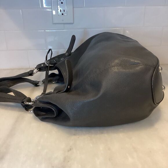 Michael Kors Bedford Belted Black Leather Satchel Shoulder Bag Handbag - Picture 10 of 15